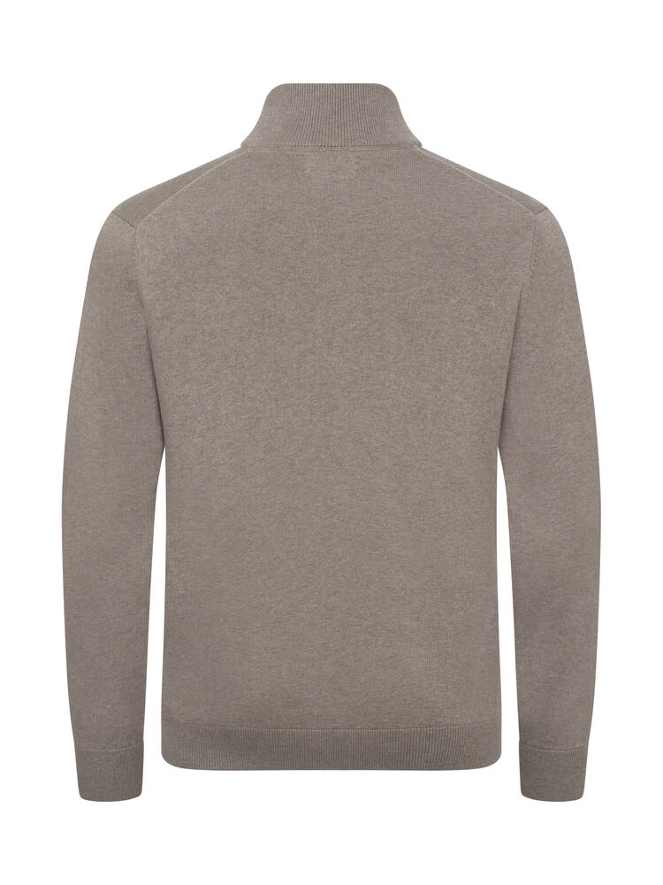 Cutter & Buck - Oakville Half Zip Sweater Heren Nougat Mélange M