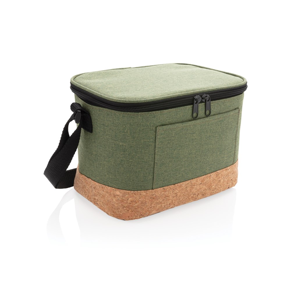 Duo tone koeltas met kurkdetail - groen (± PMS Green)